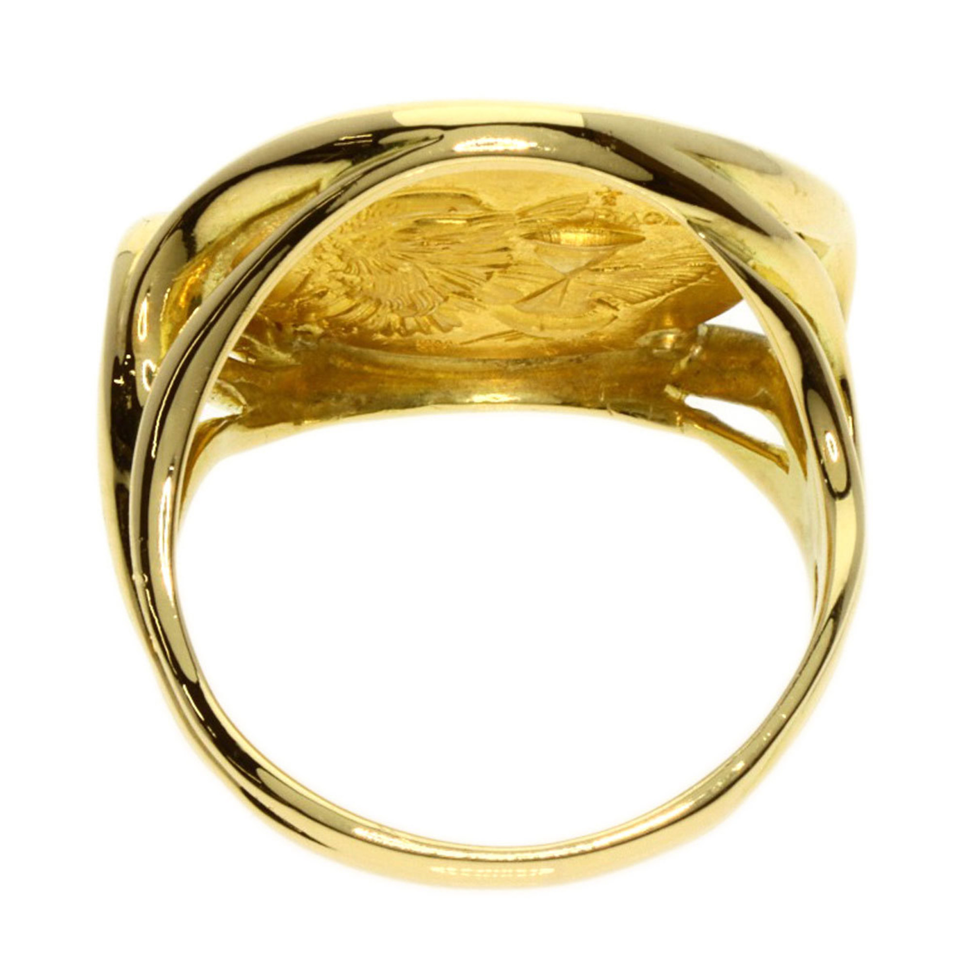Piaget Hans Erni Coin Ring K18 Yellow Gold/K24YG Women's PIAGET