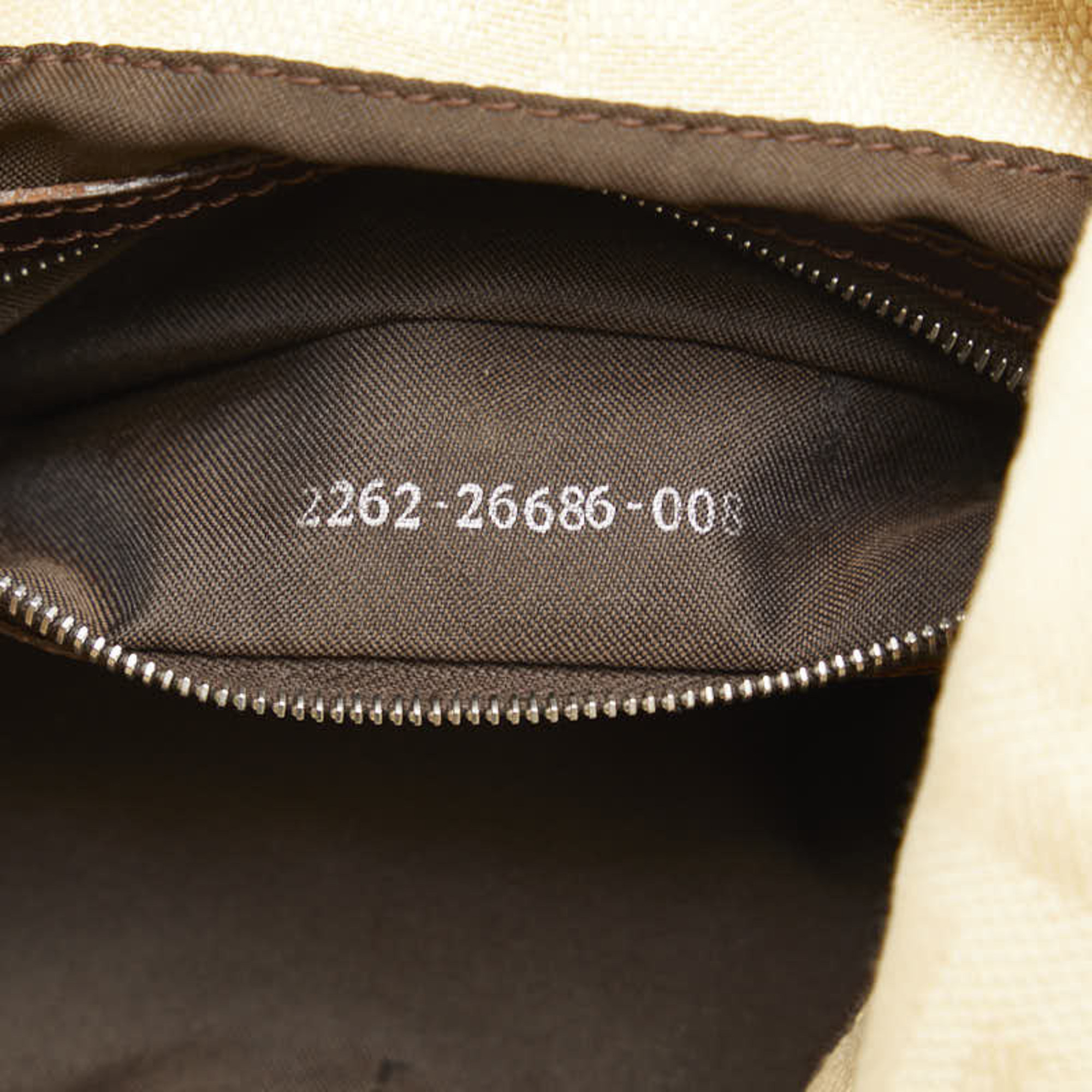 Fendi Zucca Handbag 26686 Beige Canvas Leather Ladies FENDI
