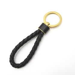 BOTTEGA VENETA Intrecciato key ring key chain Black Calfskin (cowhide) 651820V0HW18425