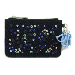 Dior Key & coin purse Black leather Nylon