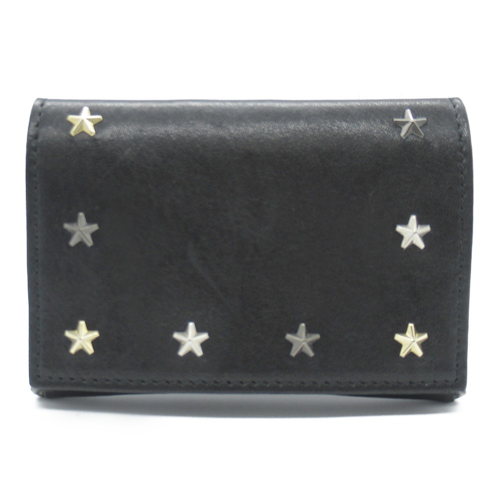 JIMMY CHOO Key & Card Case Black leather Studs | eLADY Globazone