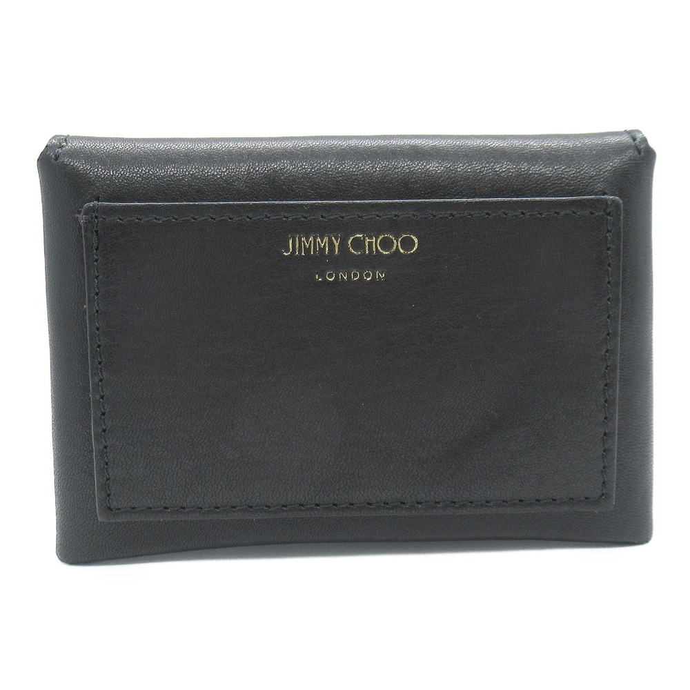 JIMMY CHOO Key & Card Case Black leather Studs | eLADY Globazone