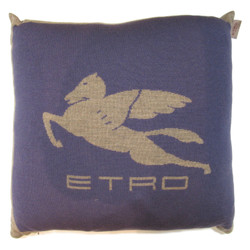ETRO cushion Gray Navy wool 325328042400