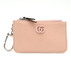 GUCCI coin purse with double G key chain Pink leather 701070