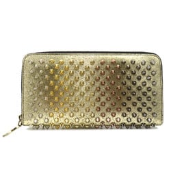 Christian Louboutin Panettone studded round long wallet Gold leather Studs