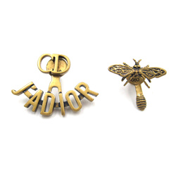 Dior Bee motif bee logo Pierced earrings Gold  Gold Plated Gold