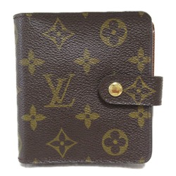 LOUIS VUITTON compact zip wallet Brown Monogram PVC coated canvas M61667