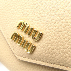 Miu Miu Two fold wallet Beige leather 5MH0402DT7F0036