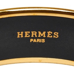 Hermes Enamel GM Bangle Gold Multicolor Plated Ladies HERMES
