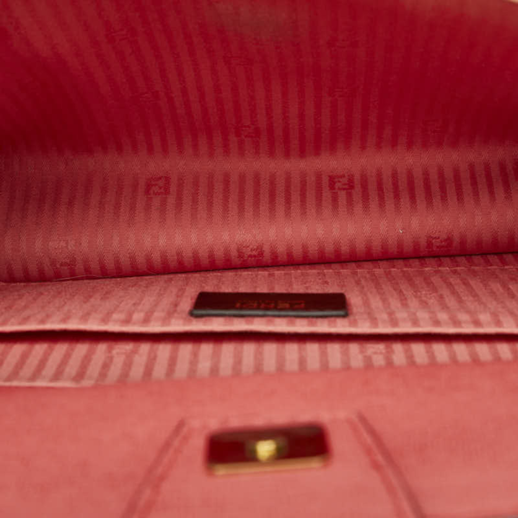 FENDI handbag shoulder bag pink leather ladies