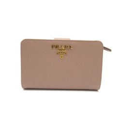 PRADA L-shaped fastener wallet Beige Safiano leather 1ML225QWAF0236