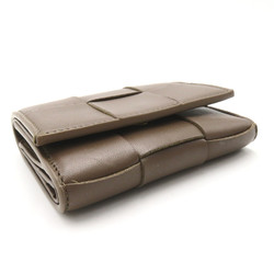 BOTTEGA VENETA Intrecciato tri-fold wallet Brown Lambskin (sheep leather) 750244VCQC12560
