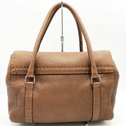 FENDI Selleria Mini Linda Tote Bag Handbag Brown Leather Ladies Fashion 8BR547