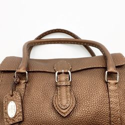 FENDI Selleria Mini Linda Tote Bag Handbag Brown Leather Ladies Fashion 8BR547