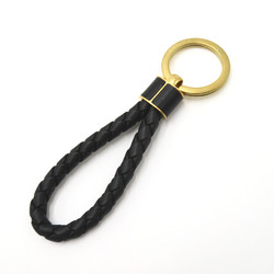 BOTTEGA VENETA Intrecciato key ring key chain Black Calfskin (cowhide) 651820V0HW18425