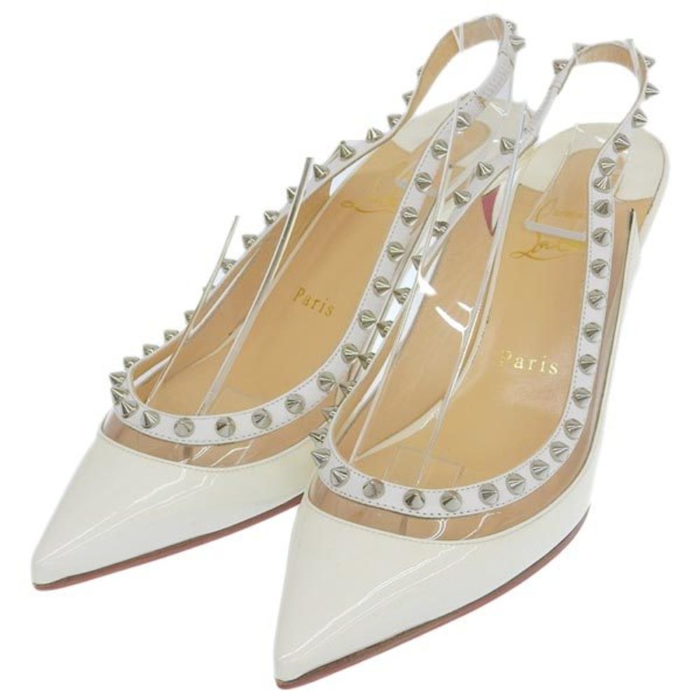 White hotsell studded louboutins