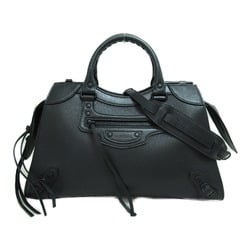 BALENCIAGA Neo Classic City Shoulder Bag Black leather