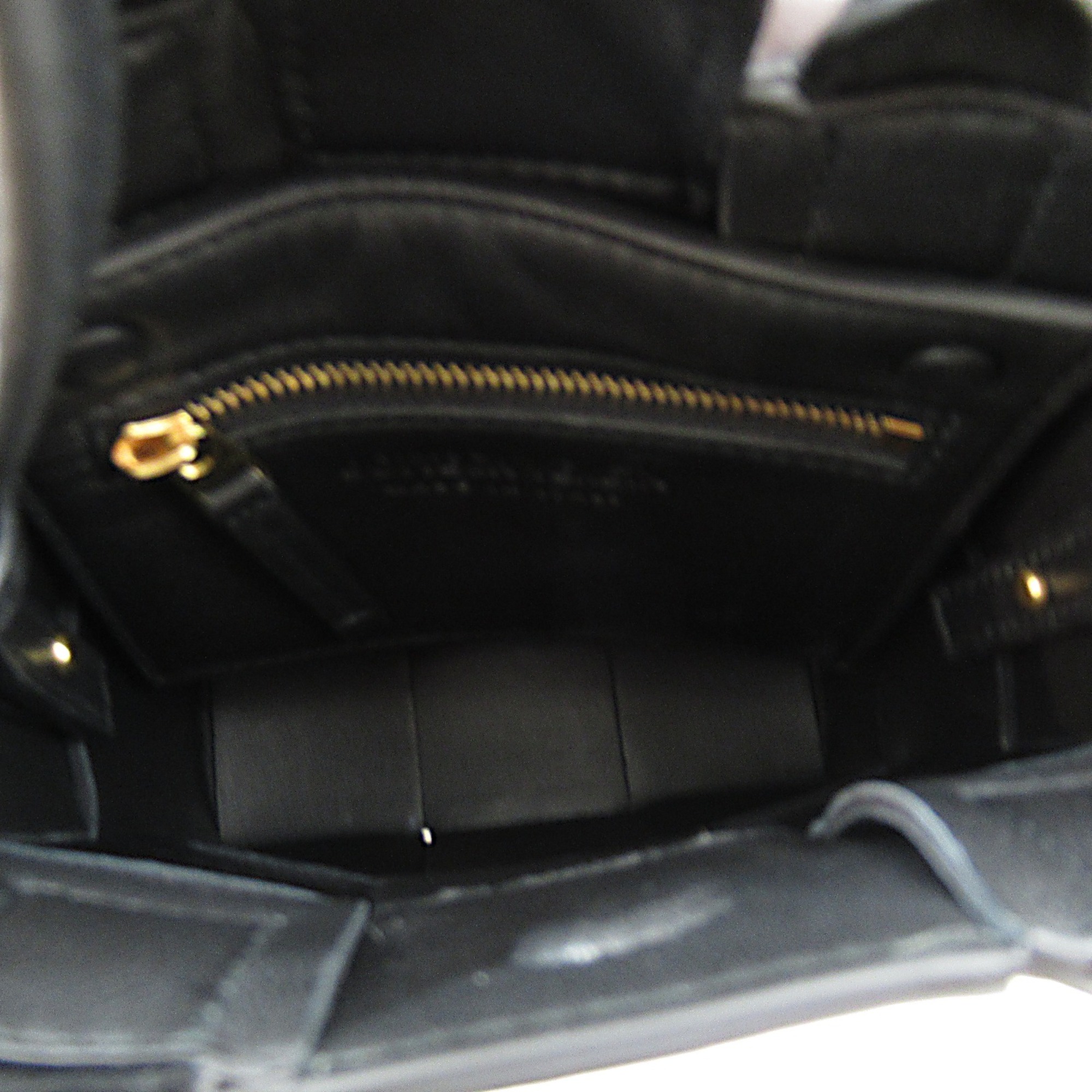BOTTEGA VENETA Mini Cassette ShoulderTote Bag Black Lambskin (sheep leather) 747755VMAY18425