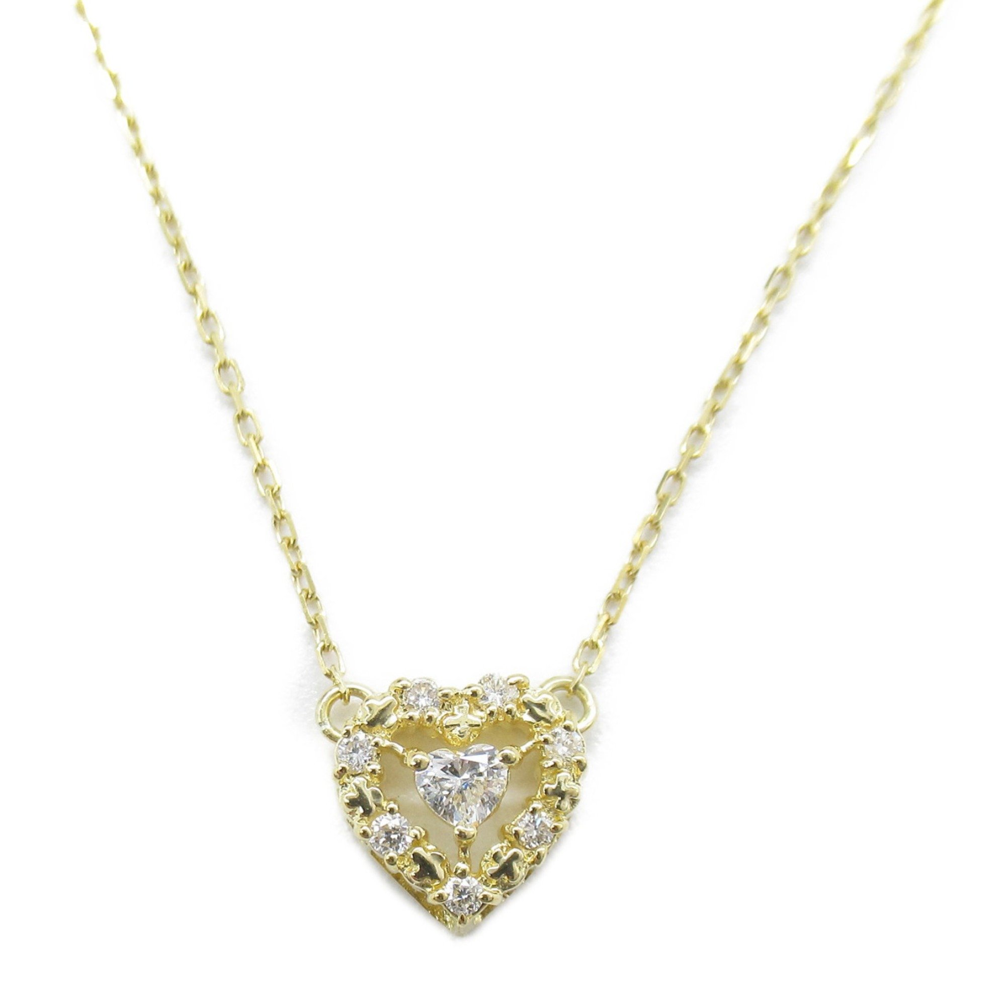 AHKAH Diamond Necklace Necklace Clear  K18 (Yellow Gold) Clear