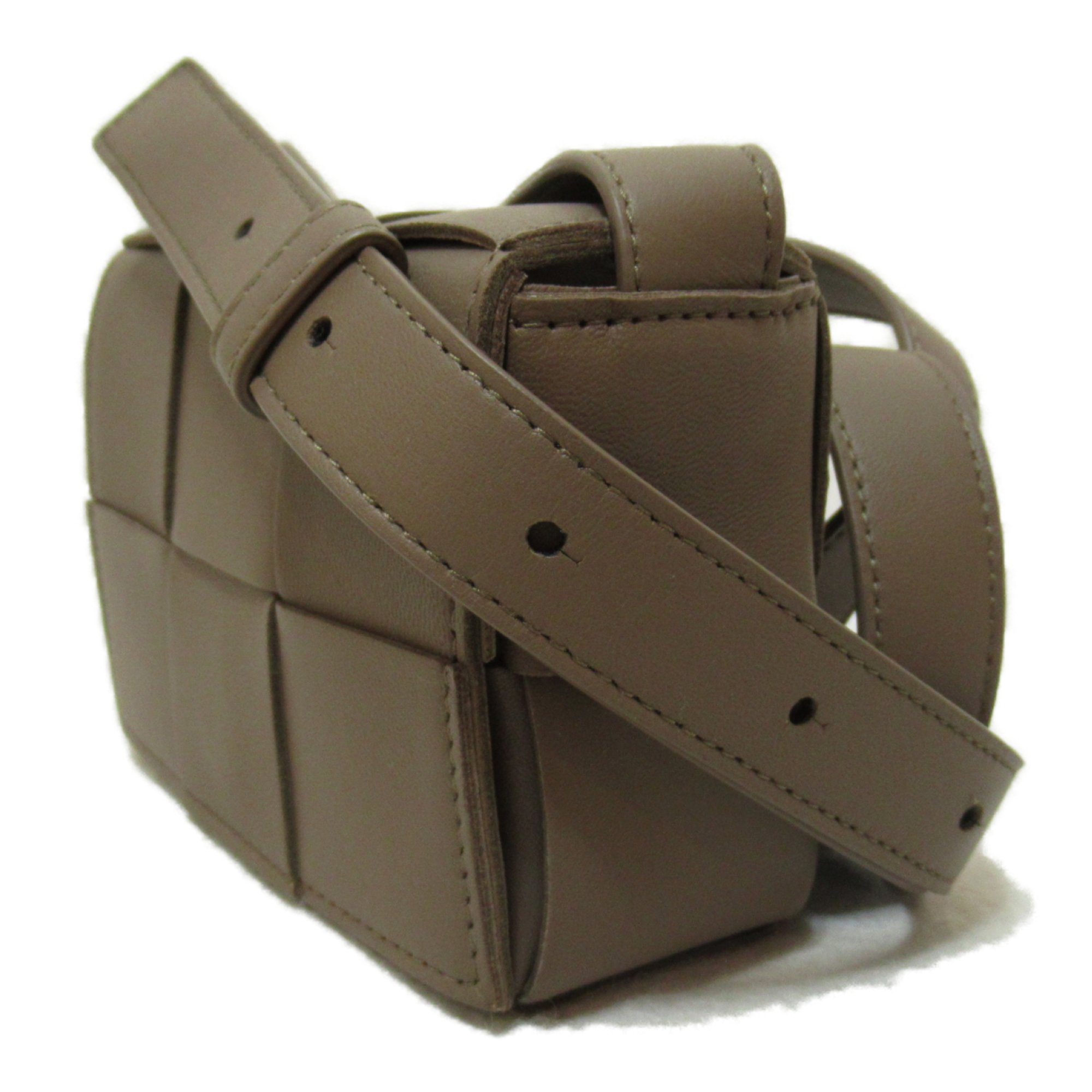 BOTTEGA VENETA Cassette Mini Shoulder Bag Gray Dark gray Lambskin (sheep leather) 666688VMAY12560