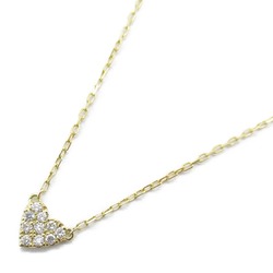 AHKAH Heart pave diamond Necklace Necklace Clear  K18 (Yellow Gold) Clear