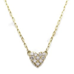 AHKAH Heart pave diamond Necklace Necklace Clear  K18 (Yellow Gold) Clear