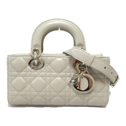 Dior D-JOY Lady Dior handbag Beige leather