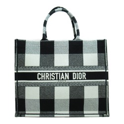 Dior book tote bag Black White cotton 50-MA-0179