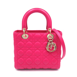 Dior Lady Dior 2way tote Pink Lambskin (sheep leather) 16-BO-0113