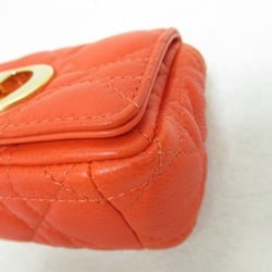 Dior card micro bag Orange leather S2022UWHC37O