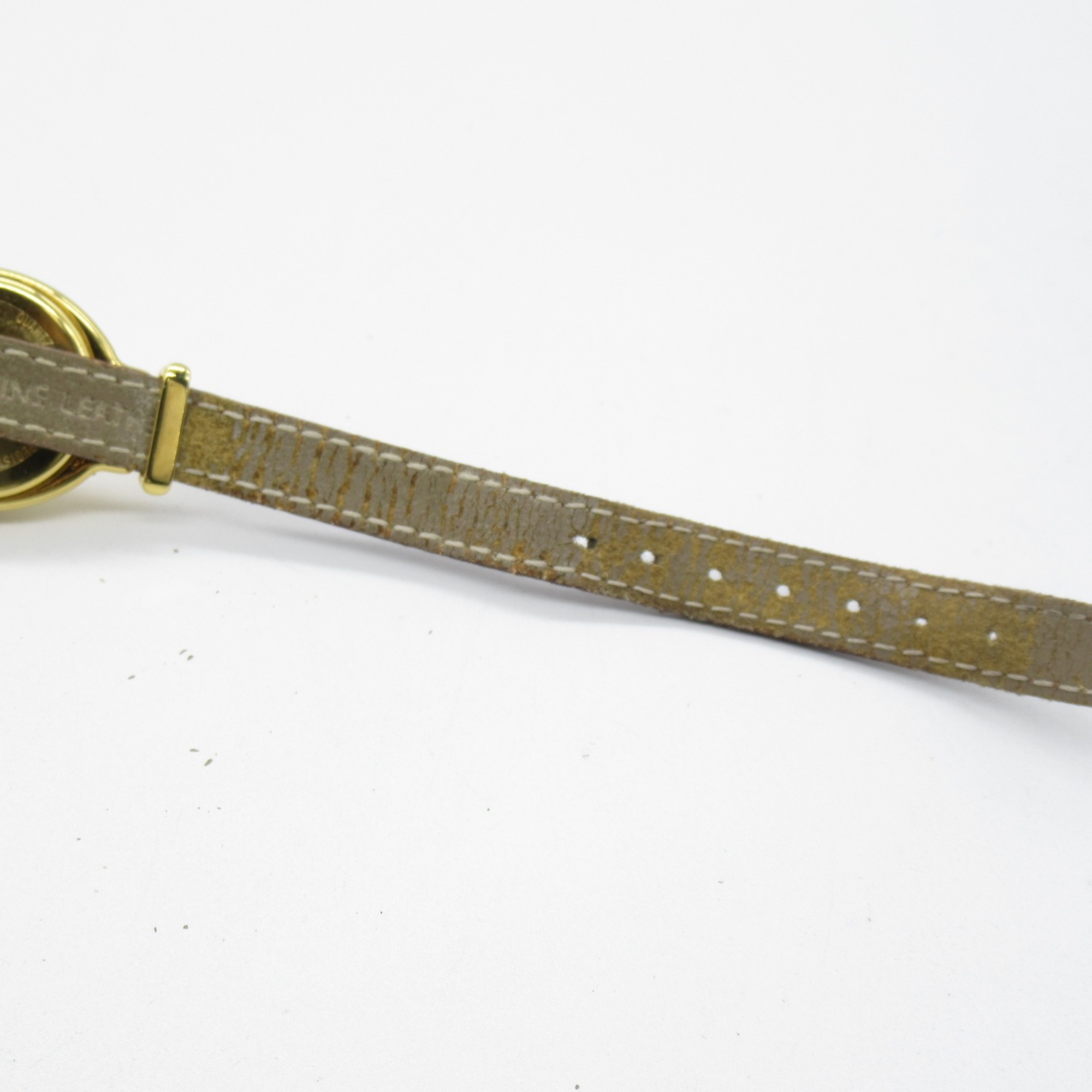 FENDI Change belt Wrist Watch Wrist Watch 640L Quartz Silver  Gold Plated Leather belt 640L