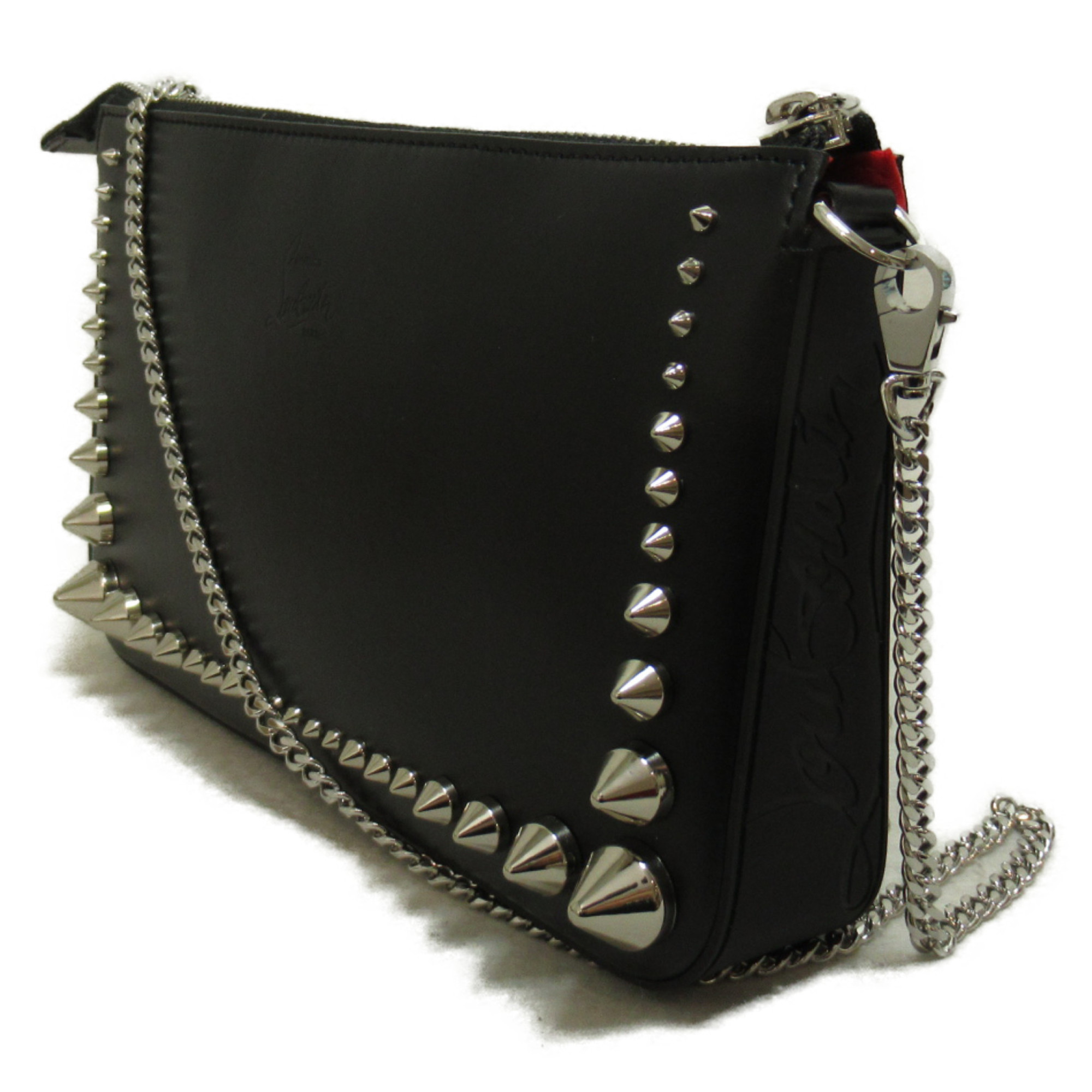 Christian Louboutin ChainShoulder Bag Black leather 3235119H801