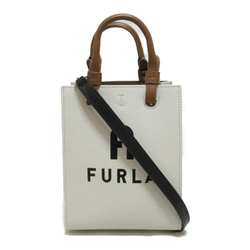 Furla Varsity Style Mini Tote Shoulder Bag White leather WB00729BX12301843S