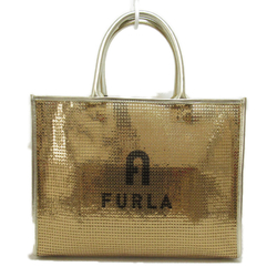 Furla Opportunity L Tote Bag Gold Champagne Gold leather Sequin WB00255BX1569CHA00