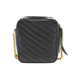 GUCCI GG Marmont Shoulder Bag Black leather 550155
