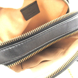 GUCCI GG Marmont Shoulder Bag Black leather 550155