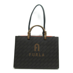 Furla 2WAY Thoth Large Tote Bag Brown tony cafe PVC coated canvas WB00725BX16710054S