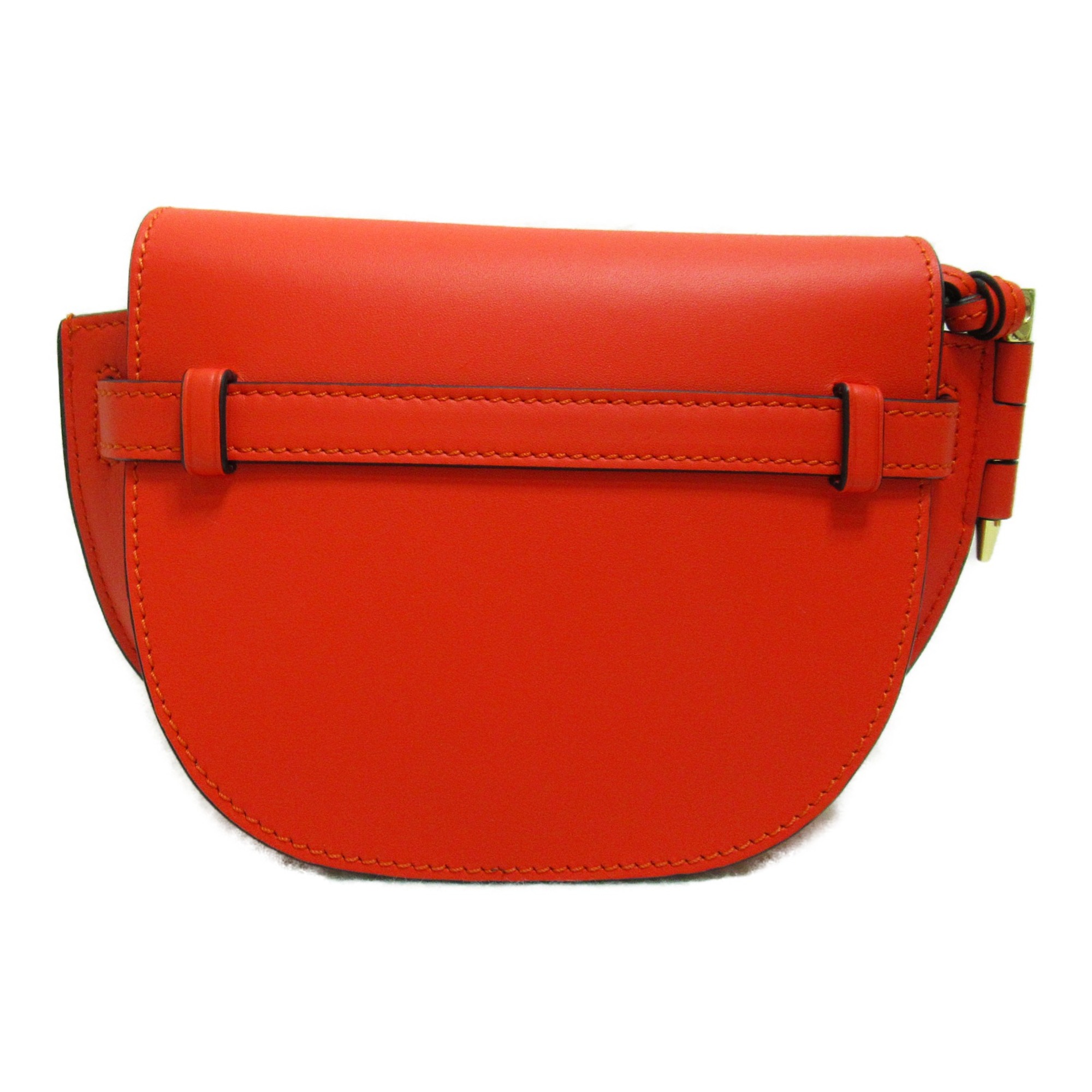 LOEWE Mini Gate Dual Shoulder Bag Orange leather A650N46X135557