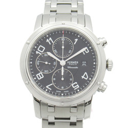 HERMES Clipper Chrono Wrist Watch Watch Wrist Watch CP1.910 Mechanical Automatic Black  Stainless Steel