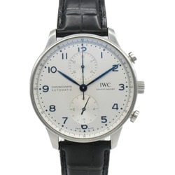 IWC Portugieser Chronograph Wrist Watch watch Wrist Watch IW371605 Mechanical Automatic Silver  Stainless Steel Leath IW371605