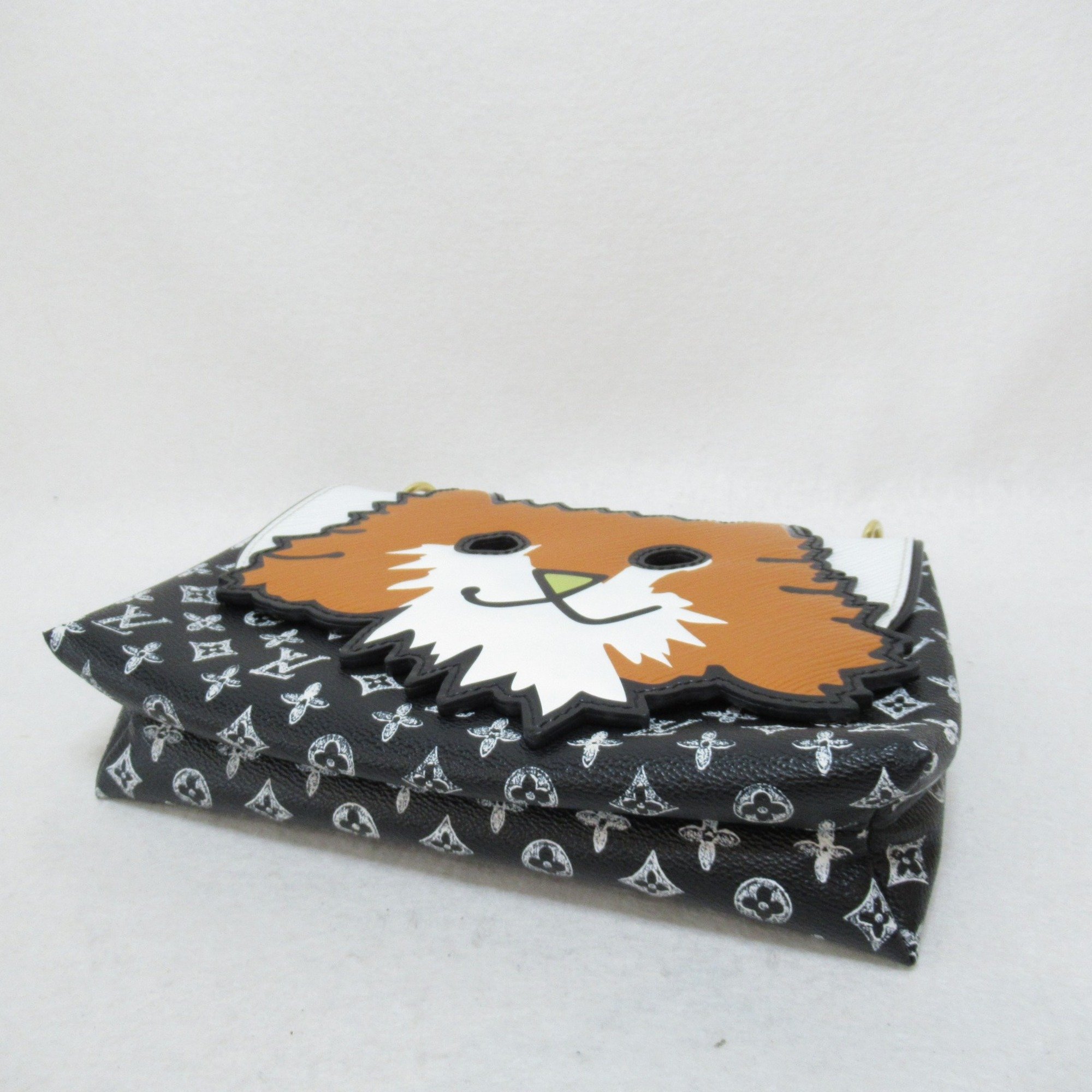 LOUIS VUITTON Catgram Cat Pochette ChainShoulder Bag Brown Catgram PVC coated canvas M52935