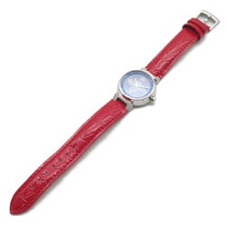 LOUIS VUITTON Tambour Forever Wrist Watch Watch Wrist Watch Q121F Quartz Gray  Stainless Steel Leather belt diamond Q121F