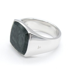 TOM WOOD cushion green marble ring Ring Green  Silver925 Green