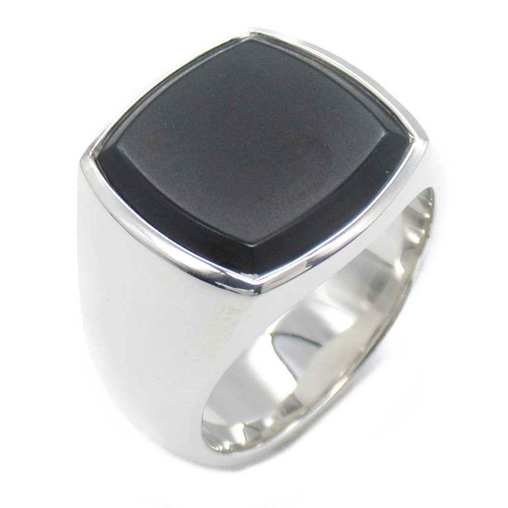 TOM WOOD Cushion Black Onyx Ring Ring Black Silver925 Onyx Black