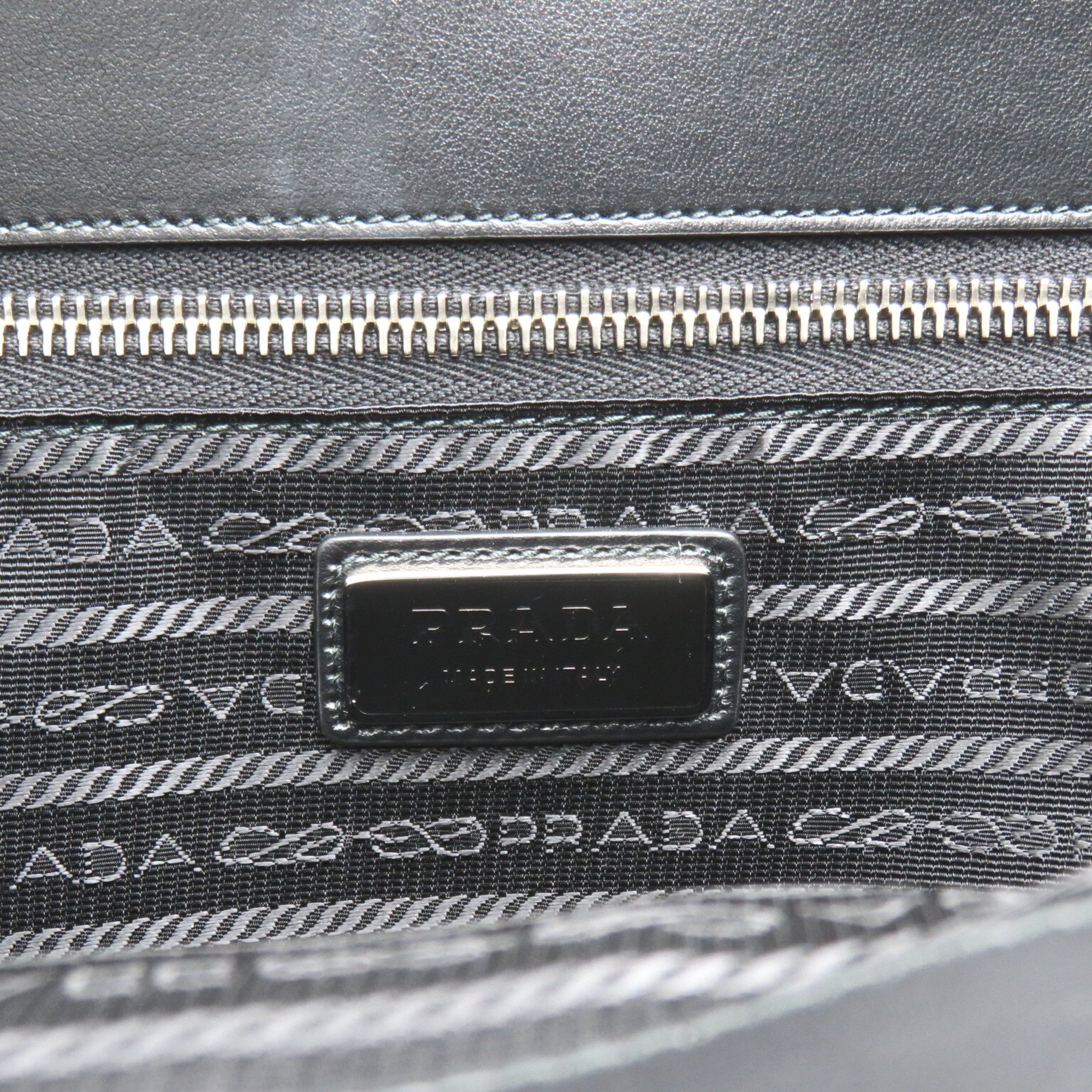 PRADA Shopping Tote Bag Black NERO leather 2VG113ZO6F0002