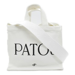 PATOU 2WAY Tote Bag Mini White cream cotton AC0250076090C