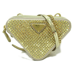 PRADA mini pouch shoulder Gold leather Fa Brique 1NR0152AWLF0522