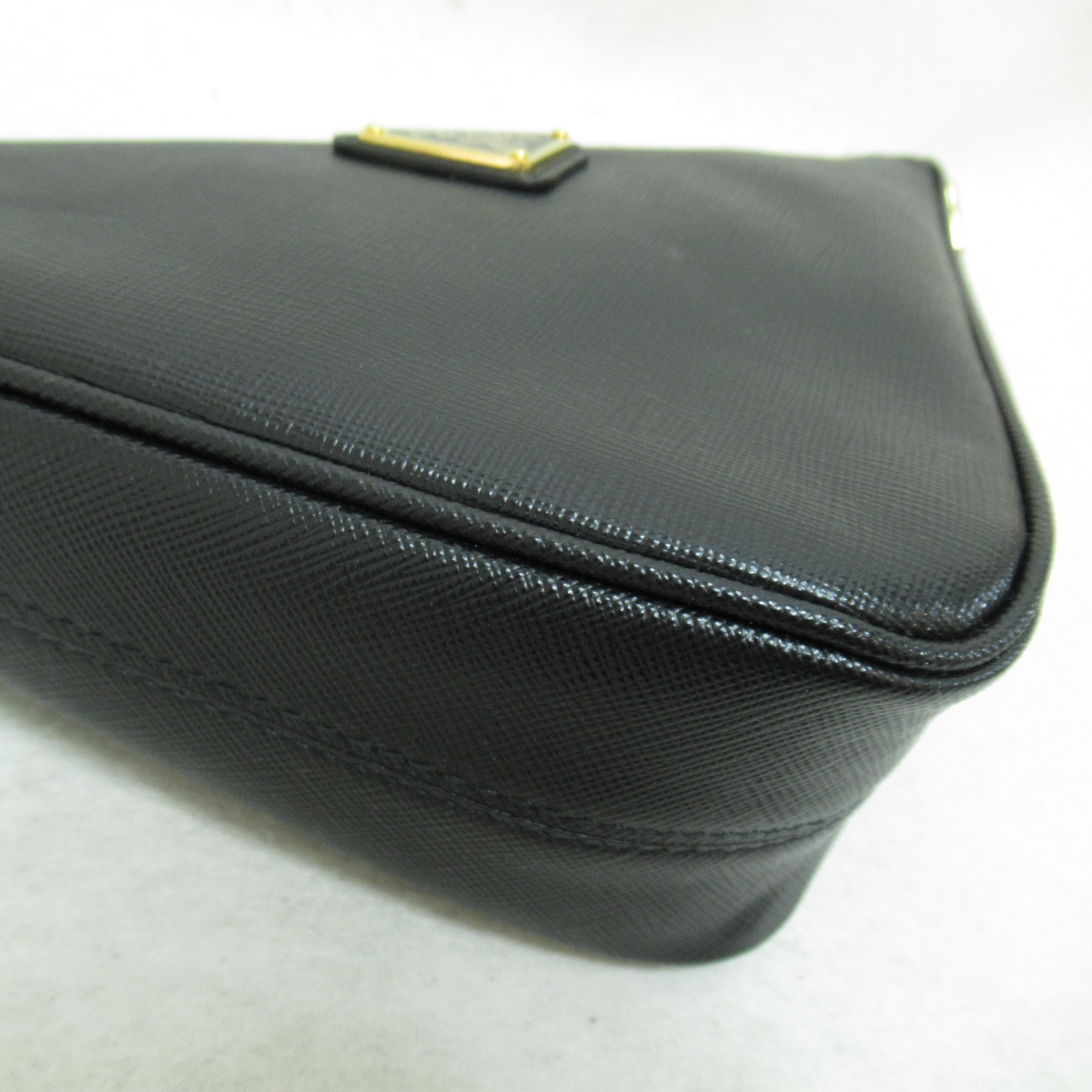 PRADA Shoulder bag with chain Black Safiano leather 1BC543VDOZNZVF0002
