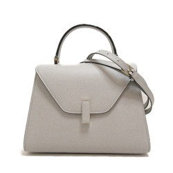 Valextra Handbag Shoulder Bag Iside Medium Gray leather WBES0056028LOC99 GC