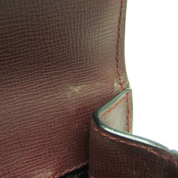 Cartier Must Must Do Turn Lock Women's Leather Handbag Bordeaux